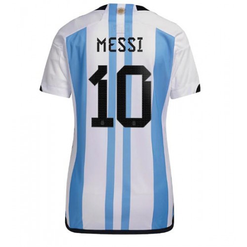 Argentina Lionel Messi #10 Hemmatröja Kvinnor VM 2022 Kortärmad